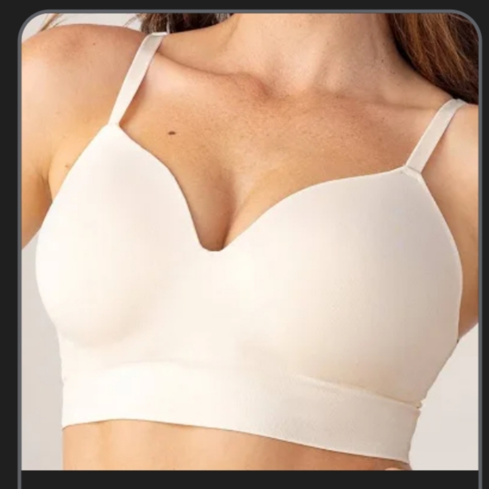 New Truekind Supportive Comfort Wireless Shaping Bra Color CHAI